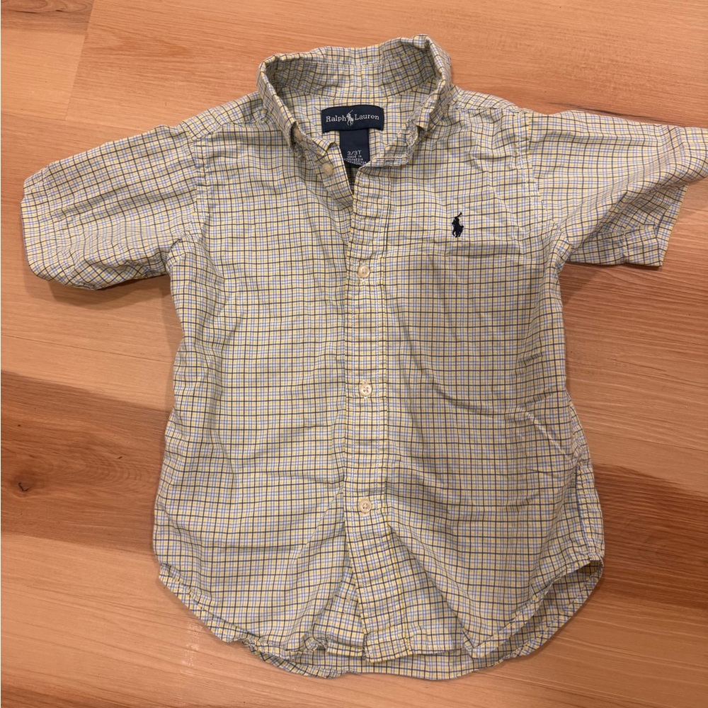 Ralph Lauren Kids Checkered Shirt - Yellow and White/Blue